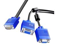 UncleS Adaptateur Répartiteur VGA Premium 1 Port Mâle À 2 Ports Femelles Vitesse Rapide Améliore La Transmission Câble Répartiteur VGA pour PC
