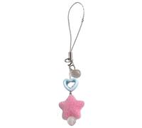 UncleS Adolescents et à la Mode Inspiré de la dopamine Étoile Porte-clés Menottes Pentagramme Cœur Perles Téléphone Lanyard Bag Accessoire Porte-clés Vivant pour Sacs, a, taille unique