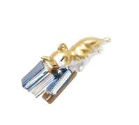 UncleS Adorable broche en forme de chats endormis - Épinglette élégante en alliage texturé pour sac à dos et décoration de tissu