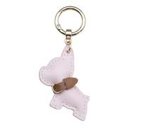 UncleS Adorable Miniature Chien Français Porte-clés Cuir PU Porte-Clés Sac à Pendentif Suspendu Décoration pour Étudiants Dessin Animé Porte-clés Animaux, Gg., Gold-color