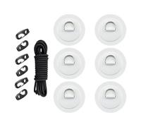 UncleS Anneaux en D en acier inoxydable - Tampon en PVC - Serrure de sécurité étanche - Pour bateaux gonflables, planche de surf, kayaks - Rembourrage en acier inoxydable