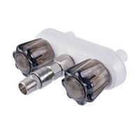 UncleS Backpacking Shower Faucet Double Handle Control Fastlink Hose Link 3/4 inch Thread ABS Quick Separate Water Tap