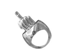 UncleS Bague élégante d'inspiration punk, bague d'expression de l'individualité moyenne, bijoux élégants pour les créateurs de tendance