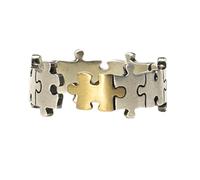 UncleS Bague puzzle élégante couple doigt réglable bijoux ouverts vintage accessoire de fête pour homme et femme vêtements de tous les jours, comme décrit