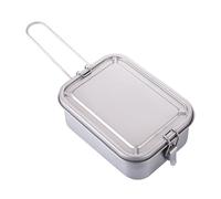 UncleS Boîte À Lunch À Conteneur en Alliage Métal avec Manche Pliante Rectangle Pique-nics De Cuisine