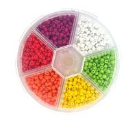 UncleS Boules À Tête De Perles Rondes pour Gabarits Crochet Pêche Matériaux d'attache À La Mouche 1 Boîte Perles Fendues pour Ensemble en Plastique Fendu