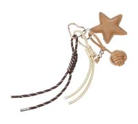 UncleS Breloque en cuir robuste et léger en forme d'étoile - Accessoire de sac élégant pour mettre en valeur vos sacs pendant les trajets ou les voyages, taille unique, Comme décrit, Comme décrit.