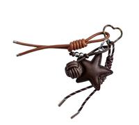 UncleS Breloque en cuir robuste et léger en forme d'étoile - Accessoire de sac élégant pour mettre en valeur vos sacs pendant les trajets ou les voyages, taille unique, Comme décrit, Comme décrit.