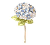 UncleS Broche élégante en forme d'hortensia dans les tons blancs - Broche sophistiquée pour les femmes à la mode à la recherche de styles et de détails