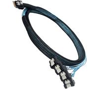UncleS Câble convertisseur de port SAS4.0 8654 4i à 7p 4 PCIE4.0 - Courbure à 90 degrés - Pour centre de données d'optimisation du centre de données - Câble adaptateur de mémoire