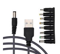 UncleS Câble convertisseur USB vers 5 V 9 V 12 V vers 8 prises femelles pour routeur, ventilateur, haut-parleur, station de charge, connexion ligne, extender, amplificateur