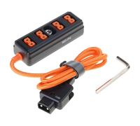 UncleS Câble Répartiteur De Connecteur Mâle À 4 Femelles pour Applications Photographie Et Vidéographie Distributeur d'alimentation Indicateur Polarité Inversée