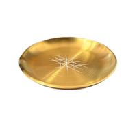 UncleS Candlestick Plate Zincs Alloys Candle Holder Tray Jewelry Crystal Storage Trays Organizers Pagans Ritual Tray Altars Plate Candle Holder