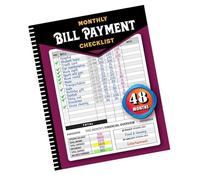 UncleS Carnet portable de suivi des paiements de factures pour la maison et le travail avec résumé mensuel et annuel - Outil de financement domestique