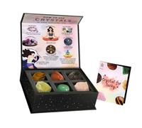 UncleS Chakras Stone and Heal Crystals 6pcs Set pour Les Méditations Et Pratiques De Pleine Conscience Améliore La Passion Intérieure Et Décorations De La Maison Énergétique