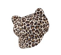 UncleS Chapeau d'oreille de chat japonais pour adolescentes et filles Casquettes de chauffeur de taxi tendance Chapeau crâne pour femmes peintres pour vêtements de rue Usage quotidien Femmes élégantes