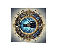 UncleS Chats Fleur Astrologie Nappe Tarots Divinations Nappe Autels Tissu Divinations Jeu De Société Accessoire Tarots Carte Tissu