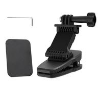 UncleS Clip de sac à dos pliable pour caméra de sport à libération rapide avec plaque métallique adhésive pour conversion de bureau, support extensible pour caméra d'action