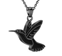 UncleS Collier Commémoratif pour Animaux De Compagnie Incisé D'oiseau Soutenu Breloque D'urne Résistante À l'usure Transporter Les Cendres Chéries en Toute Sécurité Collier Crémation Animaux