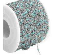 UncleS Composant De Collier Chaîne Perles 2M Texture en Acier Inoxydable Adapté À La Fabrication Colliers Et Bracelets À La Main Chaîne Bijoux en Acier Inoxydable