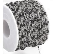 UncleS Composant De Collier Chaîne Perles 2M Texture en Acier Inoxydable Adapté À La Fabrication Colliers Et Bracelets À La Main Chaîne Bijoux en Acier Inoxydable