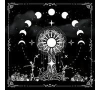 UncleS Couvertures De Table Tarots À Motifs D'étoiles Et Lunes Mystiques Tissu Lecture Cartes pour Les Lectures Et Les Jeux Société Tissu Cartes Oracles