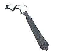 UncleS Cravate en cristal scintillant sans nœud pour femmes et hommes Uniforme de fête formelle Jeu de rôle Costume de fête, Noir , taille unique