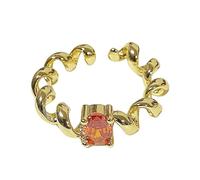 UncleS Design élégant de blé Anneaux ouverts Réglable Portable Pour Femmes Taille Réglable Matériaux en Alliage Robuste Finition Or Bagues Modernes pour Hommes, comme décrit