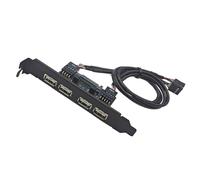 UncleS D'extension USB en Métal Anti-interférences pour Ordinateurs De Bureau -tête Interne 9 Broches Port Externe Cartes Mères Adaptateur D'-tête USB Arrière