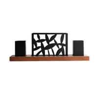 UncleS Distributeur de mouchoirs carré en acier inoxydable avec base en bois Étagère de rangement pour serviettes en papier pour cuisines Distributeur de tissu élégant