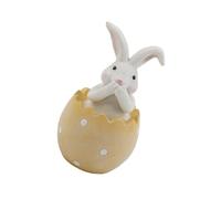 UncleS Easters Bunnys dans des coquilles d'œufs Figurine en polyrésine pour la maison et les fermes Décorations de printemps Coquilles d'œufs Figurine Bunnys