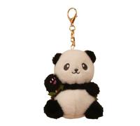UncleS Élégant Panda Plush Keychain Belle Peluche Porte-clés Jouet Animal Rempli pour Décoration Sac à Dos Petit Jouet, fraise, taille unique