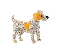 UncleS Élégante broche en forme de chien avec breloque en forme de chien - Épinglette scintillante en alliage - Convient pour un sac à dos élégant