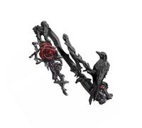UncleS en Métal Réglable À Fleurs Élégant Thème Sombre Motifs De Roses De Corbeau Accessoire Gothique Polyvalent Styles Punk Bijoux Corbeau Et Rose