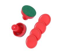 UncleS Ensemble de poussoirs pour air hockey avec 4 palets, ensemble de palets et de poussoirs pour table de air hockey standard, palette et poussoirs durables