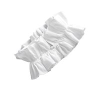 UncleS Faux col en coton - Multi-usages - Amovible - Col ras du cou à volants - Col châle superposé pour femme - Tenue élégante détachable