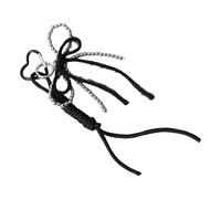 UncleS Faux Perles et Fil Bowknot Porte-clés pour Sacs Et Boutons Porte-monnaie Sac à Dos Ornement Sac Décoration Mode Amateurs Porte-clés à la Mode Femmes, Noir , taille unique