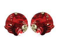 UncleS Femmes élégant en forme de canard paillettes pierres de ressources colle pâtés cache-tétons coussinets soutien-gorge pour fêtes et robes de soirée pierres arbustes, t, taille unique