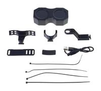 UncleS Feu arrière LED universellement étanche avec Animation de Motifs de Texte programmables pour Motos et vélos, Accessoires dynamiques à Grands Yeux pour Pare-Brise