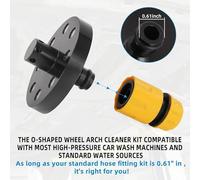 UncleS Fixation pour Épurateur De Roue À Cerceau Robuste Compatible avec Un Tuyau D'arrosage 0 61 Pieds Et Un Équipement Lavage Automatique Appendice Nettoyeur Véhicule À Haute Pression