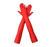 UncleS Gants rouges à manches extensibles extra longs pour femme - Accessoires de costume vintage des années 1920 - Gants longs en élasthanne pour femme, Rouge, taille unique