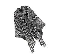 UncleS Grande écharpe chaude enveloppante à franges à l'avant accessoire d'hiver décontracté crop glands écharpe surdimensionnée épaisse pour femmes ponchos chauds pour enfants, Noir gris., taille