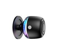 UncleS Haut-parleur portable compatible Bluetooth - Lumière LED - Support de téléphone - Compatible avec Bluetooth