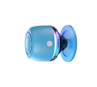 UncleS Haut-parleur portable compatible Bluetooth - Lumière LED - Support de téléphone - Compatible avec Bluetooth