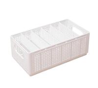 UncleS Japanese Foldable Organiser Bin Sturdy PP Construction Divided Sections for Socks Bras Underwear Organization Tool Foldable Organiser Bin