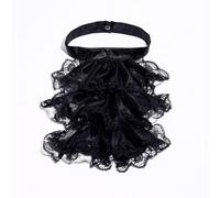 UncleS Lace Jabot Collar Victorian Theme Party Neckwear Cosplay Accessory for Halloween Teaparty Dressingup Neckpiece Ruffled Neck