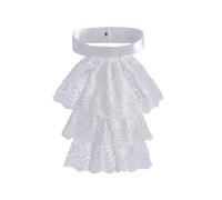 UncleS Lace Jabot Collar Victorian Theme Party Neckwear Cosplay Accessory for Halloween Teaparty Dressingup Neckpiece Ruffled Neck