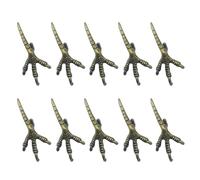 UncleS Lot de 10 accessoires décoratifs en forme d'oiseau pour renforcer l'attraction esthétique d'une pièce ou d'une texture d'alliage d'événement pour bijoux en forme de griffe d'oiseau, taille