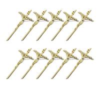 UncleS Lot de 10 pendentifs muraux en forme de croix catholique - Décoration de prière - Cadeau de baptême religieux - Crucifix - Catholique