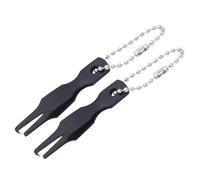 UncleS Lot de 2 anneaux ouverts Quick Split Anneaux Opener Pêche Pince à épiler Double Anneaux Ouvrir Décoration Tackle Line Tractions en acier inoxydable Outil de pêche